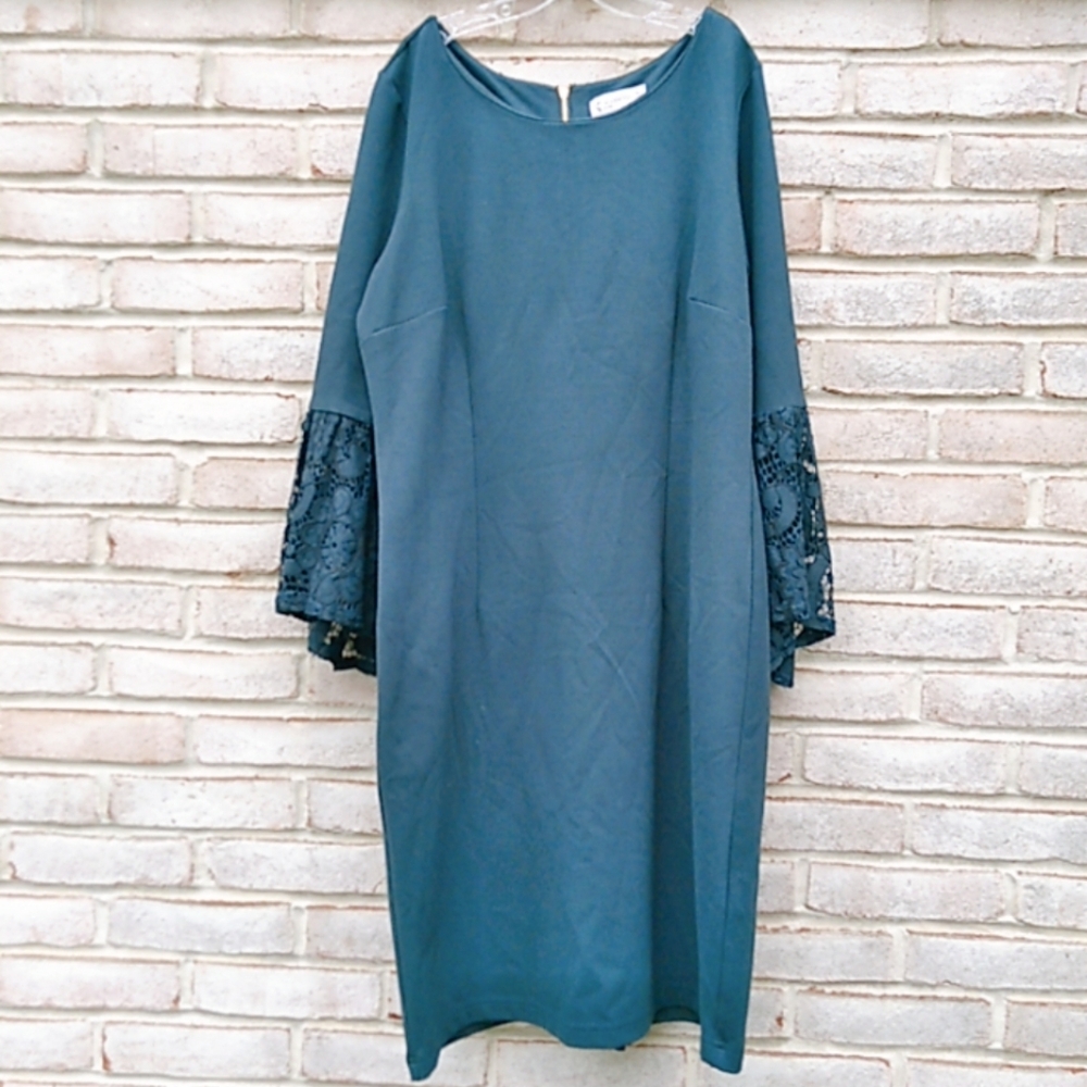Nanette Lepore | Emerald green midi dress size 12